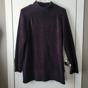 Express purple chenille oversized sweater
